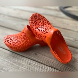 Dansko Pippa Molded Orange Clogs